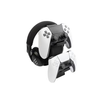 Imagem de Suporte Para Controle E Fone Videogame Gamer Xbox Ps4 Ps5 PC Preto