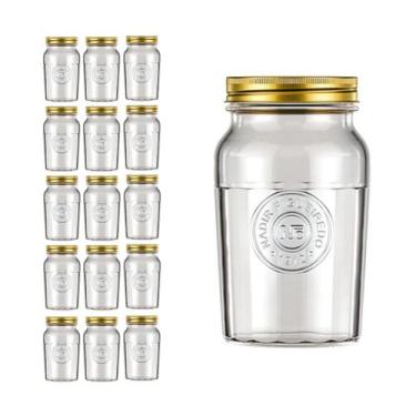 Imagem de 15 Pote Americano Mantimento Café Vidro Vintage 1L Nadir - NADIR FIGUE