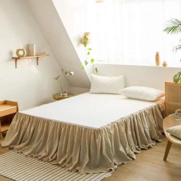 Imagem de Saia de cama Simple & Opulence Belgian Linen King Size 40 cm Drop - Si