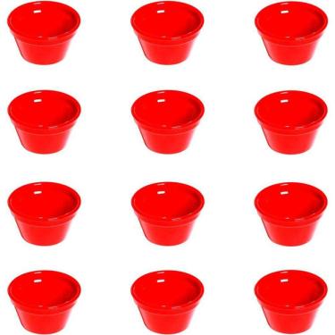 Imagem de Conjunto de Ramequim Cheff 90ml 12 Peças Vermelho em Polipropileno Linha Tropical VEM