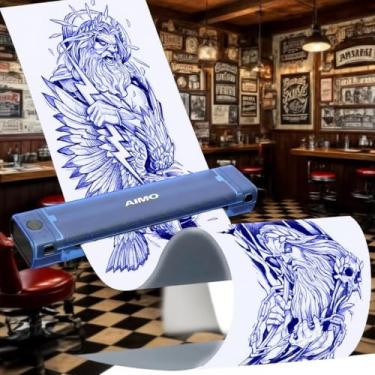 Imagem de Tumalab GBK Impressora de estêncil de tatuagem, impressão de imagem longa sem fio, impressora de transferência térmica Bluetooth para telefones, iPad e PC para tatuadores e iniciantes