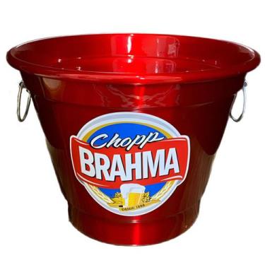 Imagem de Balde de gelo Chopp Brahma 6 Litros Personalizado Vermelho - NoBrand
