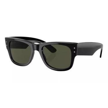Imagem de Óculos De Sol Unissex Mega Wayfarer Preto Lente Verde - Importado Ital