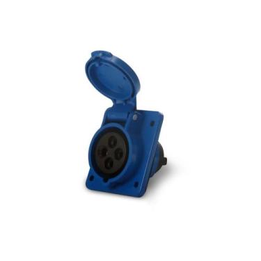 Imagem de Tomada Industrial Emb 2P+T 32A 220V 6H Az Ip-44 Tes3246 Soprano, Azul