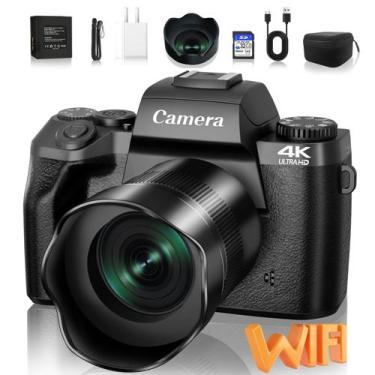 Imagem de Câmera Digital Saneen W05 64MP 4K WiFi 32GB Cartão SD Preto