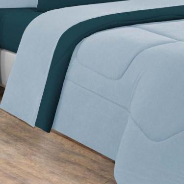 Imagem de Edredom Malha 100% Algodão Gran Moratta 1 Peça Solteiro - Azul Bebê-az