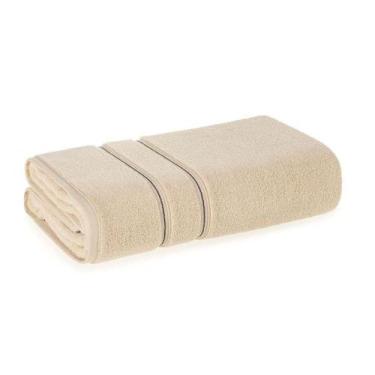 Imagem de Toalha De Rosto Fio Twist 100% Algodão Plaza Grão/preto - KARSTEN