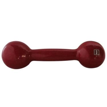 Imagem de Halteres Ferro Fundido Emborrachado exercício funcional Academia 3,0Kg