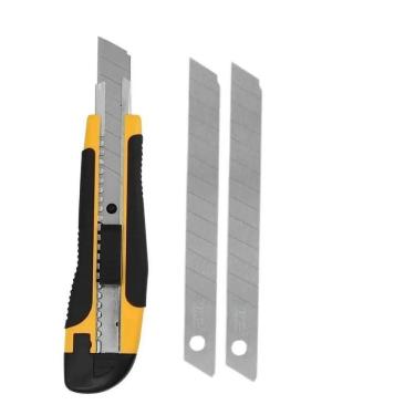 Imagem de Estilete Profissional Emborrachado Com Trava 18Mm