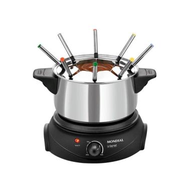 Imagem de Panela De Fondue Elétrica Mondial Fd02 Aço Inox 110V