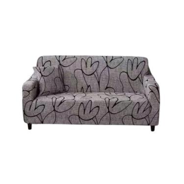 Imagem de Capa de poltrona de 4 assentos elástica com desenhos - Lightbek Offici