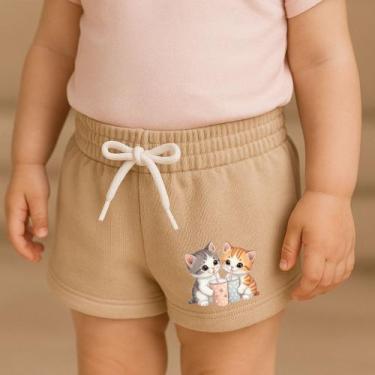 Imagem de Short Moletinho Infantil Feminino Estampado Mimo Carinhozinho Delicado