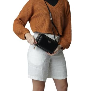 Imagem de Bolsa Carteira Feminina, Porta Celular, Transversal, Passeio, Estilosa (Preto)