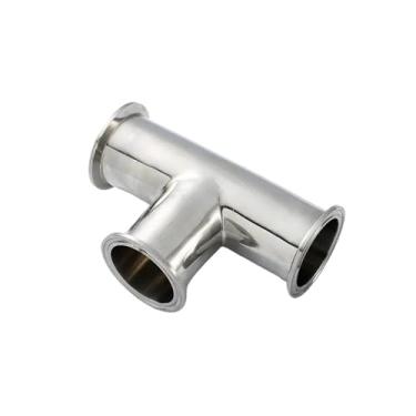 Imagem de OD 51 mm 5.1 cm 3 Way Tee Aço Inoxidável SS304 Tri Clamp Tipo 3 Way Weld Ferrule OD 64MM Conexões de Tubulação