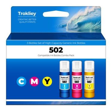 Imagem de Pacote combinado de garrafas de tinta Trokliey 502 ET-2760/ET-2850/ET-