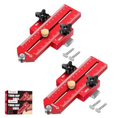 Imagem de Saker Guia de gabarito de serra de mesa Thin Rip Jig, fazendo cortes repetitivos de tiras estreitas, adequado para slots de 3/10.2 cm x 3/20.3 cm, para mesa de serra de fita de serra de mesa (2 peças)
