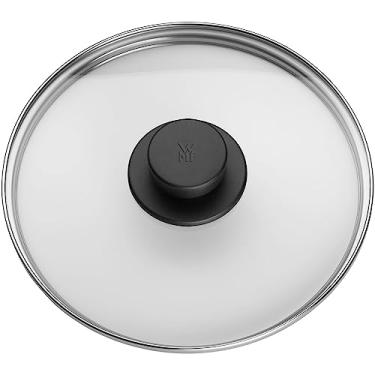 Imagem de WMF Tampa de vidro peça de reposição 22 cm, tampa para panelas de pressão 3l, 4,5 l, 6,5 L e 8,5 l, vidro resistente ao calor, alça de plástico, lavável na máquina de lavar louça