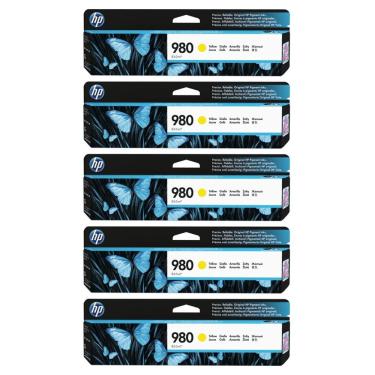 Imagem de Cartucho De Tinta Hp 980 Amarelo D8j09a D8j10a Ax585z X555dn X555xh X585dn X585f Kit 5x