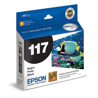 Imagem de Cartucho De Tinta Epson 117 Preto T117 T1171 T23 T24 Tx105 Tx115 Original 5 Ml