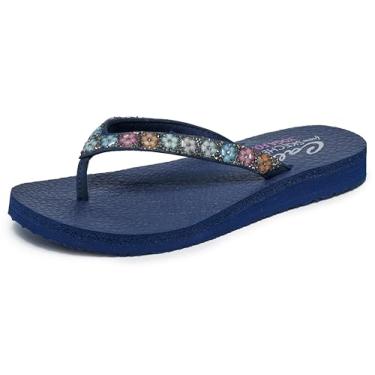Imagem de Skechers Chinelo feminino Meditação - Margarida Delight, Azul marino, 6