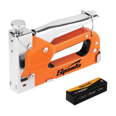 Imagem de Grampeador manual, em metal, ajuste de pressao, 200 grampos, tipo 53, 