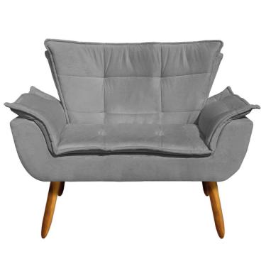 Imagem de Kit 01 Namoradeira E 02 Poltronas Opala Suede Grafite