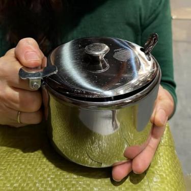 Imagem de Açucareiro com Colher em Inox e Vidro Transparente, Design Moderno e Elegante