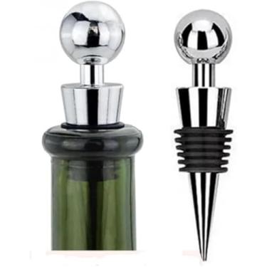 Imagem de KIT PARA VINHO ABRIDOR E TAMPA 2 PEÇAS EM AÇO PLÁSTICO E SILICONE SACA ROLHA PORTÁTIL RESISTENTE TAMPA VEDANTE