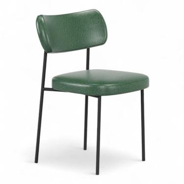 Imagem de Cadeira Sala De Jantar Lila Estofada Com Encosto Couríssimo Verde - Desk Design