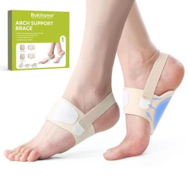 Imagem de Almofadas de gel ajustáveis Arch Support Brace Bukihome bege