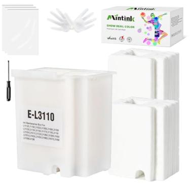 Imagem de Caixa de manutenção de substituição L3110 para EPSON Ecotank ET-2800 ET-4800 ET-2803 ET-2720 ET-2711 ET-4700 L3110 L3210 L3150 L3250 Caixa de manutenção com 2 peças de esponja extra Absorvente