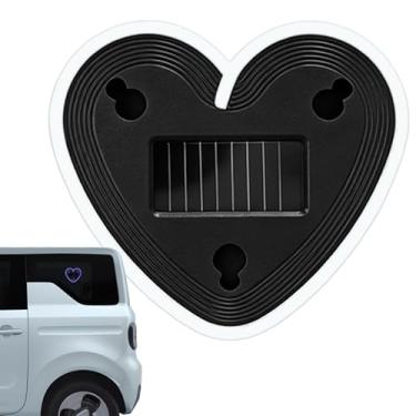 Imagem de Luz Ambiente Automotiva | Iluminação Romântica com Energia Solar | Lâmpada De Coração Neon Sem Fios Para Janela Do - Para Condutores Casais Aniversário Dos Namorados Viagem Noturna