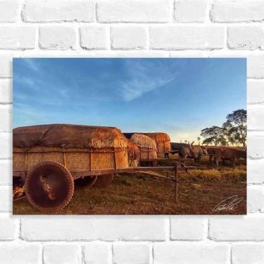 Imagem de Quadro Decorativo Carros de Bois em Fileiras (Coleção Originais do Bra