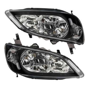 Imagem de PHILTOP Conjunto de farol, faróis dianteiros pretos adequados para Civic 1.3/1.7L Sedan/Coupe, lente transparente 2004-2005, refletor transparente
