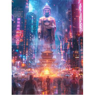 Imagem de Japão Pinte Por Números Para Adultos Iniciantes, Pinte Por Números Kit De Pintura A Óleo Em Tela De Paisagem Para Crianças, Sem Moldura Diy Pintura A Ó, Buddha statue woman, 20x30CM