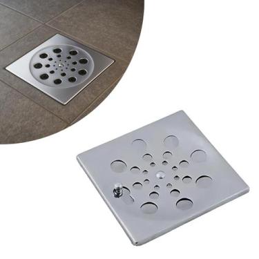 Imagem de Grelha Quadrada Inox Rotativa para Ralo Banheiro e Cozinha - BRUEN, 10