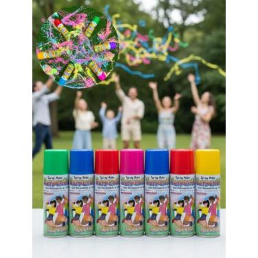 Imagem de Serpentina Spray 250ml Sortida Carnaval Festa Brincadeira - Crgfestas