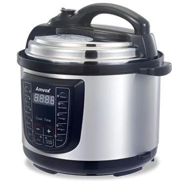 Imagem de Panela Elétrica Pressão 5 Litros Digital 220V Multifuncional 900W Timer Feijão Sopa Amvox Aps050