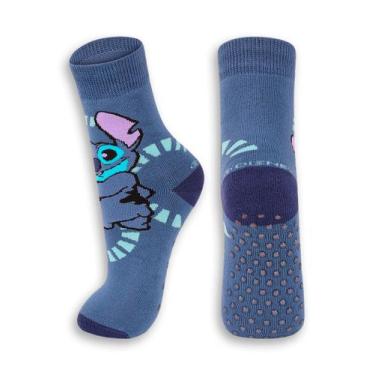 Imagem de Meia Infantil Antiderrapante Stitch 2944-001 - Disney®, Azul, 24/29