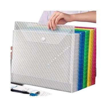Imagem de Sacos De Arquivo De Plástico Transparente A4, 10 Peças, Organizador De