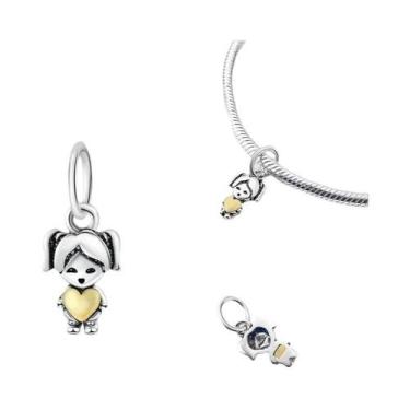 Imagem de Pingentes De Coração Em Prata 925 Para Casais, Para Pulseira DIY, Pres