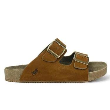 Imagem de Sandália Masculina Feminina Papete Flatform Couro Fivela-Masculino