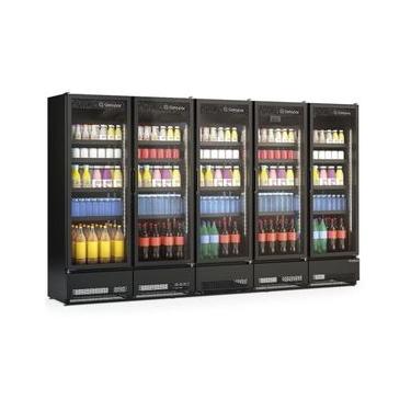 Imagem de Expositor Vertical 5 Portas GCVR2500CB All Black Gelopar 220V