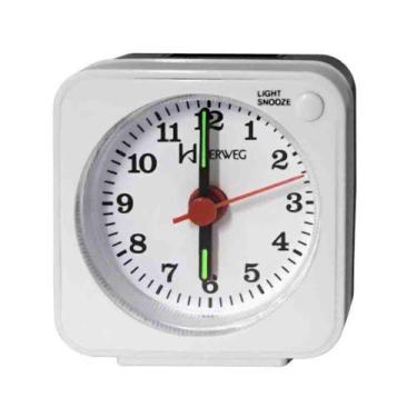 Imagem de Relógio de Mesa Despertador Herweg Branco 251021