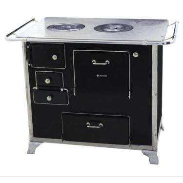 Imagem de Fogão a Lenha Tradicional 02 Venâncio Gabinete Preto FL2GCX