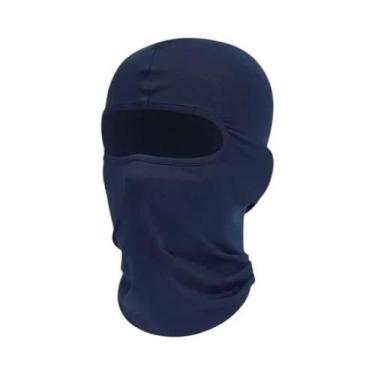 Imagem de Máscara De Esqui Masculina De Rosto Inteiro Preta Balaclava Com Cobert