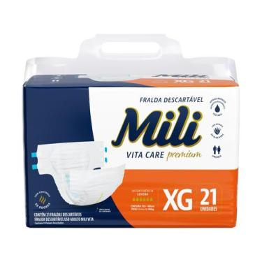 Imagem de Fralda Geriátrica Mega Vita Care Premium Tam XG 21Un - Mili, 1, 21, XG