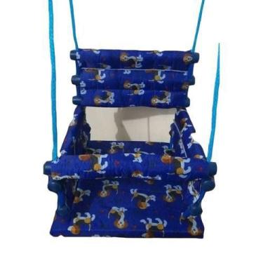 Imagem de Balanço De Madeira Para Criança - Azul - Natalplast
