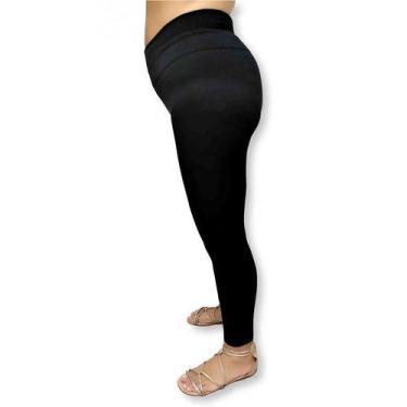 Imagem de Meia Calça Feminina Plus Size Térmica Flanelada Confortável sem Pé - H