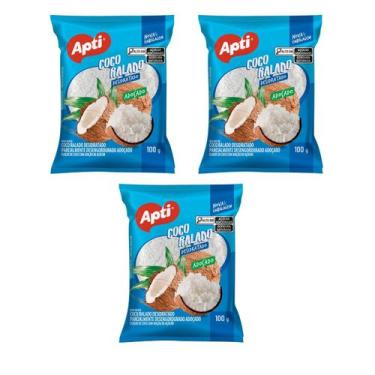 Imagem de Kit 3 Coco Ralado Sem Glúten Apti 100g cada